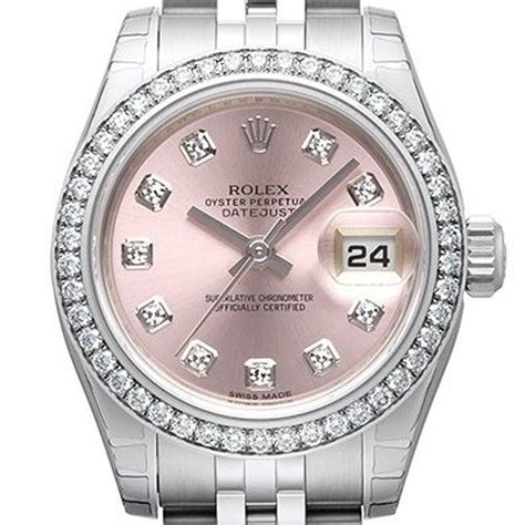 used pink rolex|Rolex pink face with diamonds.